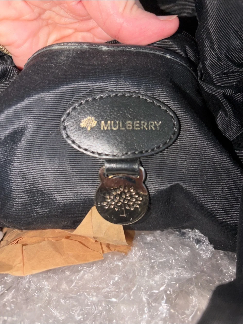 Mulberry Daria Hobo Large Black Leather Hobo with Gold Medallion So Lovely